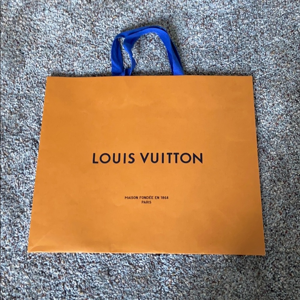Louis Vuitton orange shopping bag